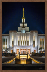 Saratoga Springs Utah Temple- A Mighty Fortress - framed giclee canvas