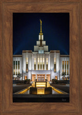 Saratoga Springs Utah Temple- A Mighty Fortress - framed giclee canvas