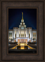 Saratoga Springs Utah Temple- A Mighty Fortress - framed giclee canvas