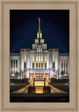 Saratoga Springs Utah Temple- A Mighty Fortress - framed giclee canvas