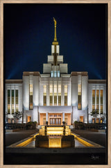 Saratoga Springs Utah Temple- A Mighty Fortress - framed giclee canvas