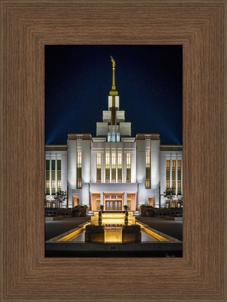 Saratoga Springs Utah Temple- A Mighty Fortress - framed giclee canvas