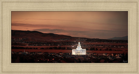 Saratoga Springs Utah Temple- Abide With Me - framed giclee canvas