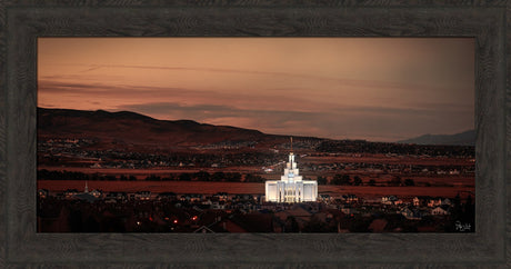 Saratoga Springs Utah Temple- Abide With Me - framed giclee canvas