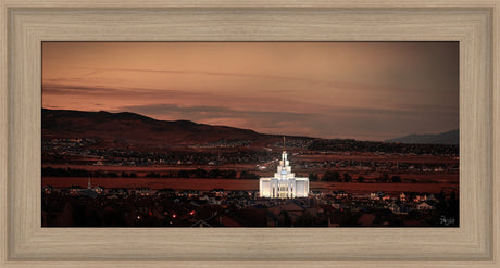 Saratoga Springs Utah Temple- Abide With Me - framed giclee canvas