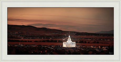 Saratoga Springs Utah Temple- Abide With Me - framed giclee canvas