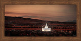 Saratoga Springs Utah Temple- Abide With Me - framed giclee canvas