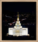 Saratoga Springs Utah Temple- Beacon of Promises - framed giclee canvas