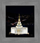 Saratoga Springs Utah Temple- Beacon of Promises - framed giclee canvas