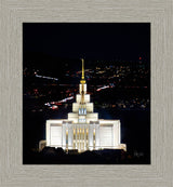 Saratoga Springs Utah Temple- Beacon of Promises - framed giclee canvas