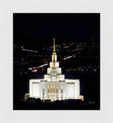 Saratoga Springs Utah Temple- Beacon of Promises - framed giclee canvas