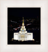 Saratoga Springs Utah Temple- Beacon of Promises - framed giclee canvas