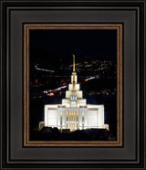 Saratoga Springs Utah Temple- Beacon of Promises - framed giclee canvas