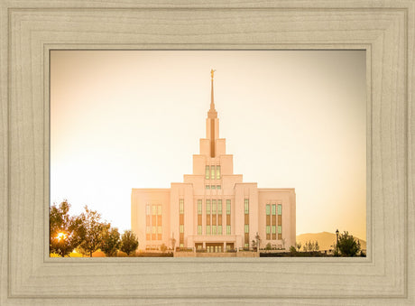 Saratoga Springs Utah Temple- There Is Sunshine In My Soul - framed giclee canvas