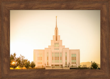 Saratoga Springs Utah Temple- There Is Sunshine In My Soul - framed giclee canvas