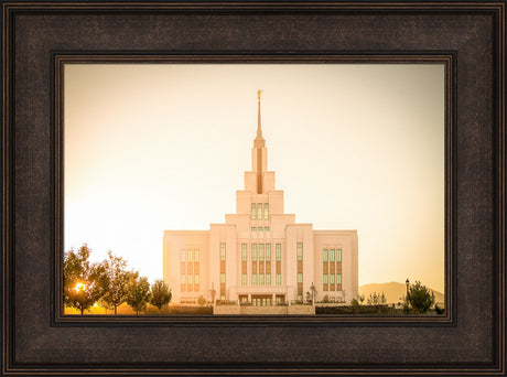 Saratoga Springs Utah Temple- There Is Sunshine In My Soul - framed giclee canvas