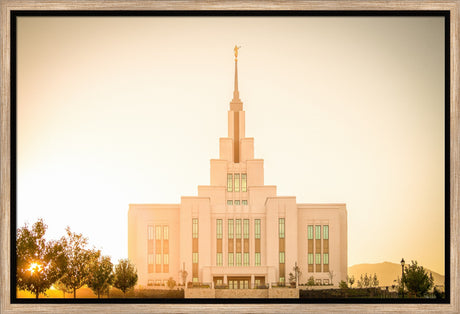 Saratoga Springs Utah Temple- There Is Sunshine In My Soul - framed giclee canvas