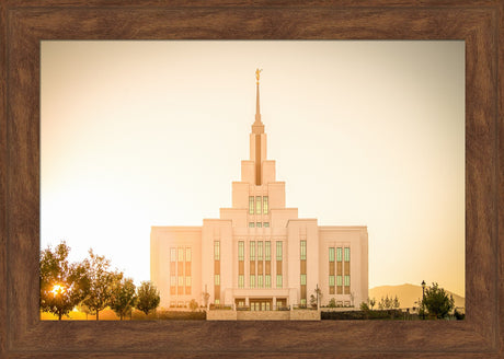 Saratoga Springs Utah Temple- There Is Sunshine In My Soul - framed giclee canvas