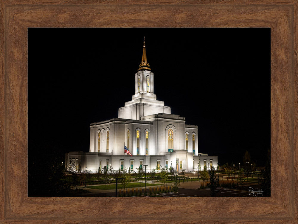 Orem Temple- Behold…. Our Fathers House - framed giclee canvas