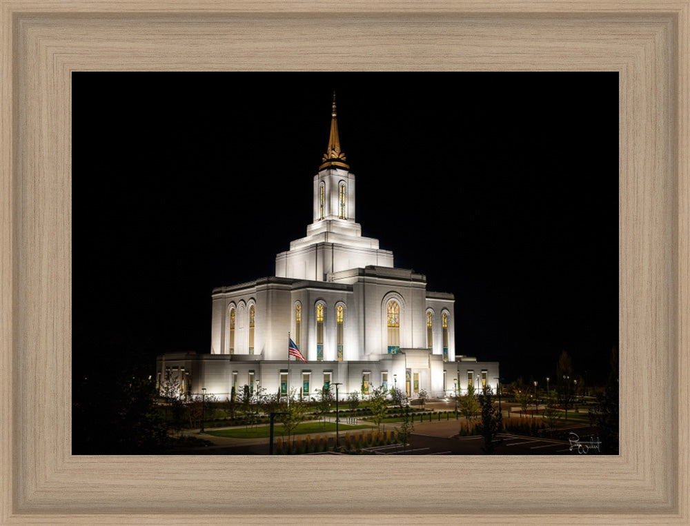 Orem Temple- Behold…. Our Fathers House - framed giclee canvas