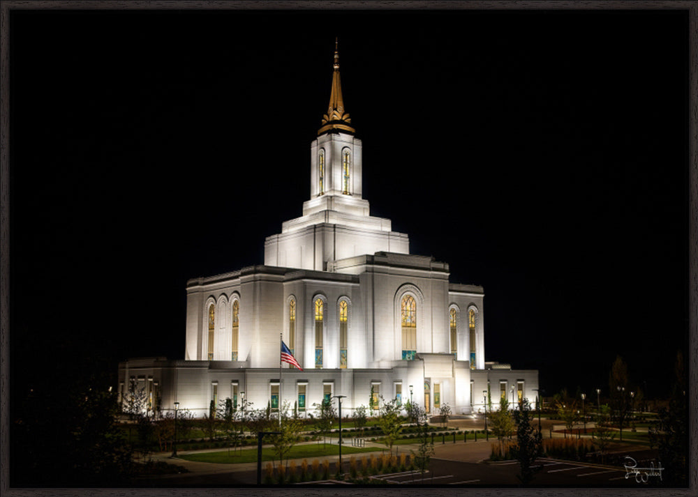 Orem Temple- Behold…. Our Fathers House - framed giclee canvas