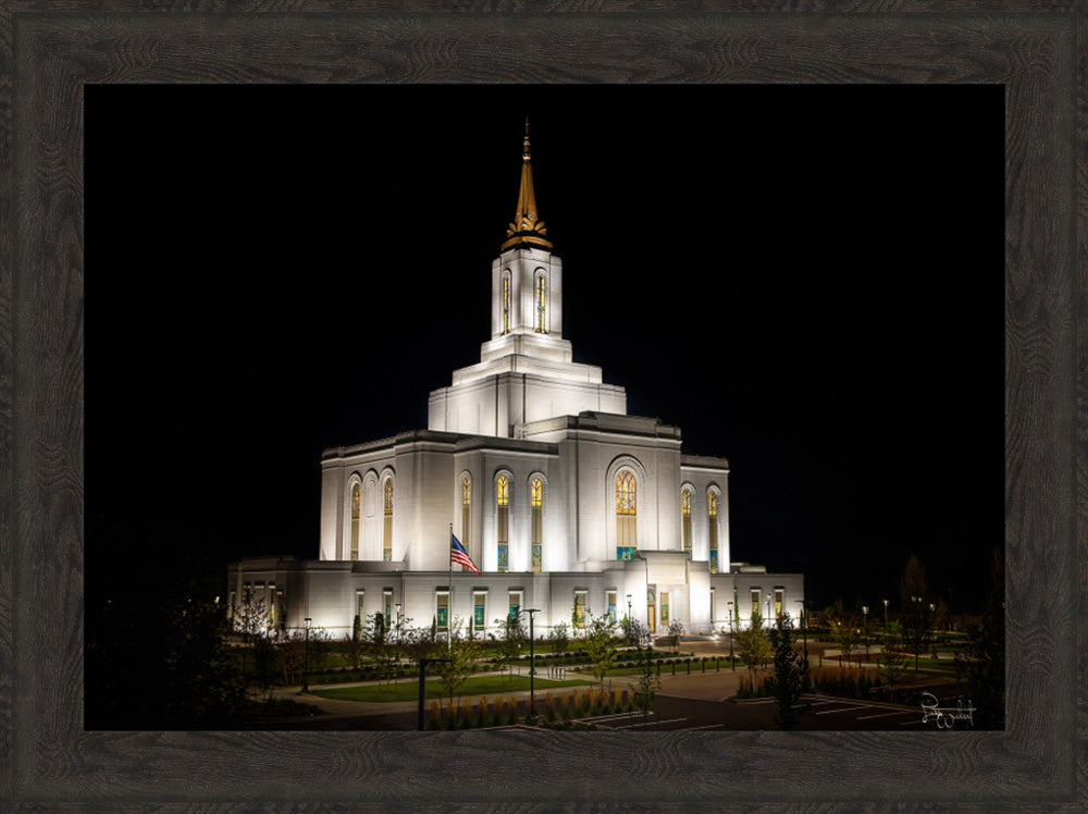 Orem Temple- Behold…. Our Fathers House - framed giclee canvas