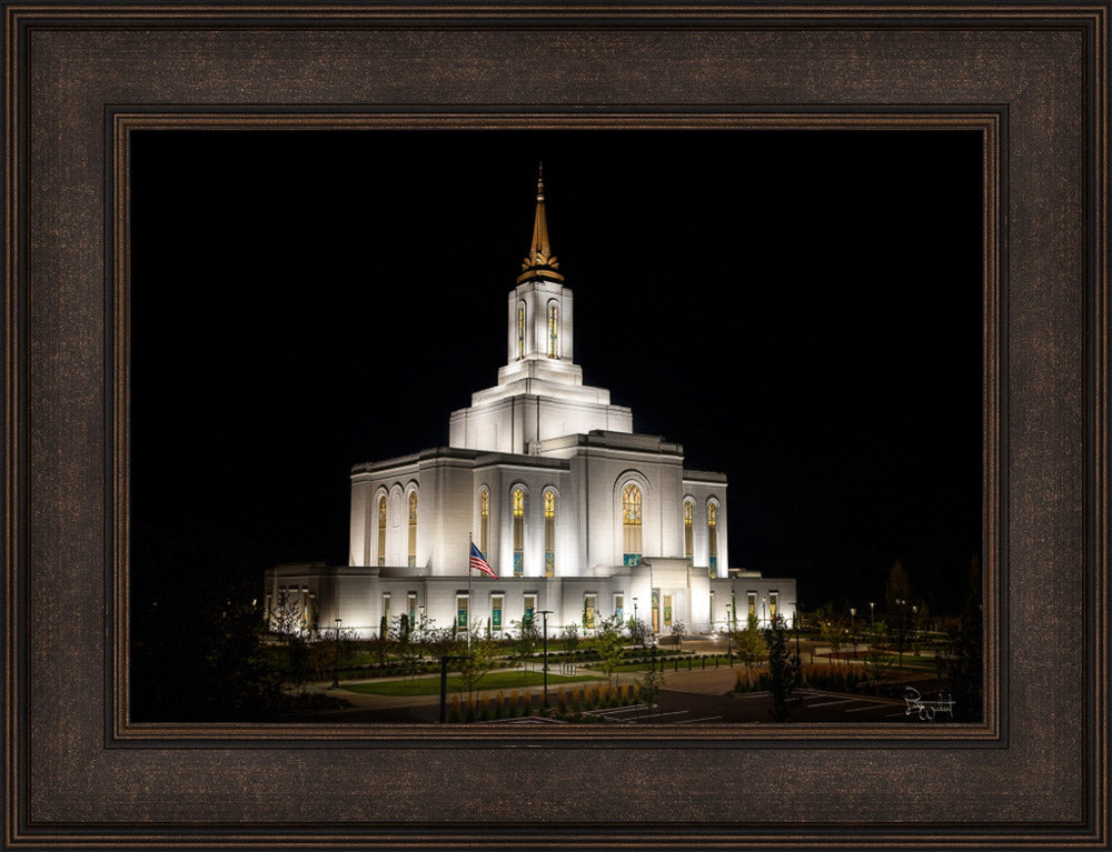 Orem Temple- Behold…. Our Fathers House - framed giclee canvas