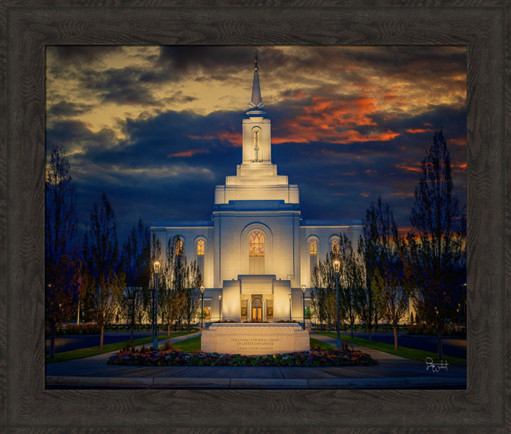 Orem Temple- Spiritual Treasure  - framed giclee canvas