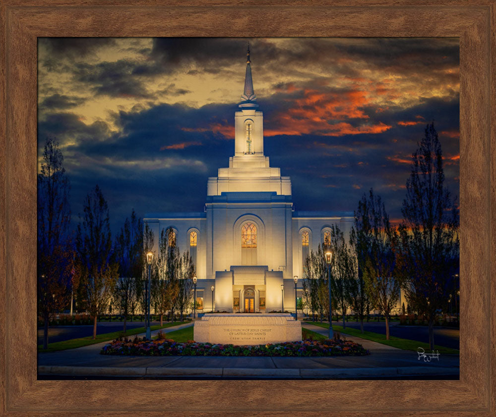 Orem Temple- Spiritual Treasure  - framed giclee canvas