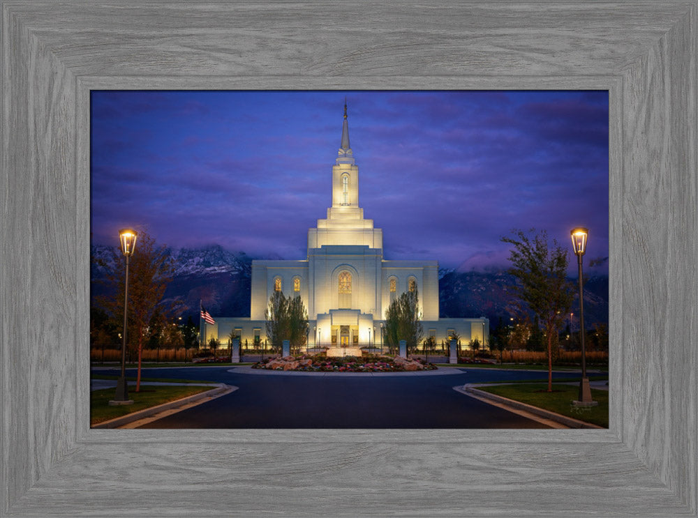 Orem Temple- With Eye Single to the Glory of God  - framed giclee canvas