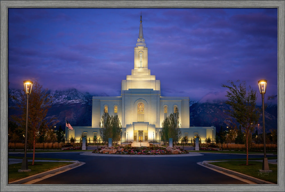 Orem Temple- With Eye Single to the Glory of God  - framed giclee canvas