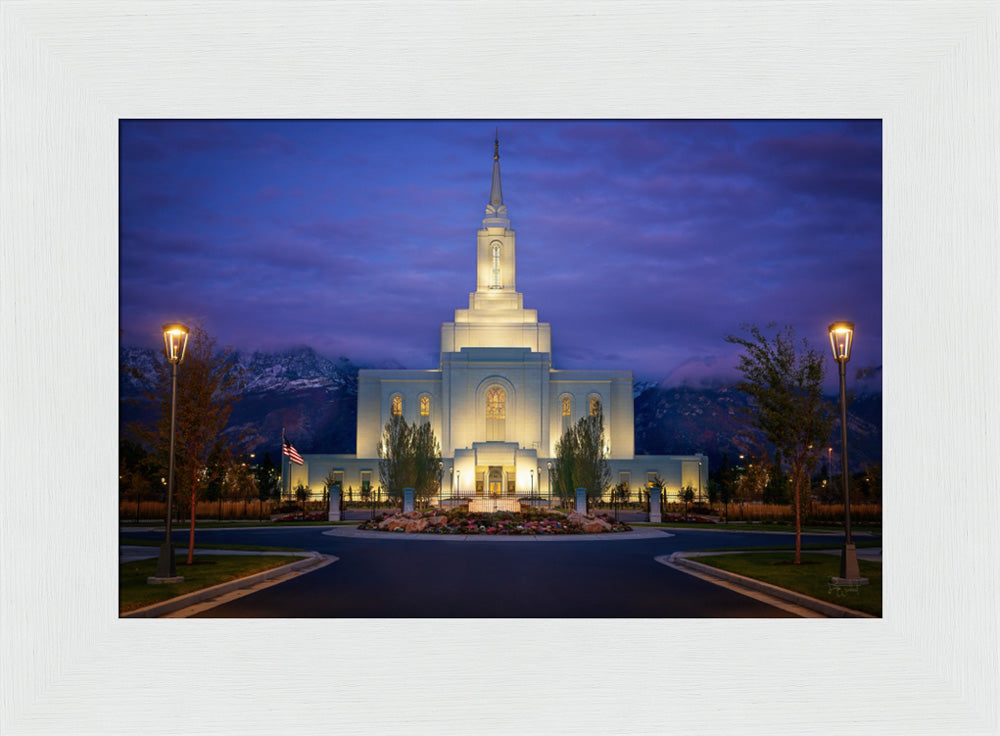 Orem Temple- With Eye Single to the Glory of God  - framed giclee canvas