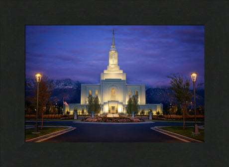 Orem Temple- With Eye Single to the Glory of God  - framed giclee canvas