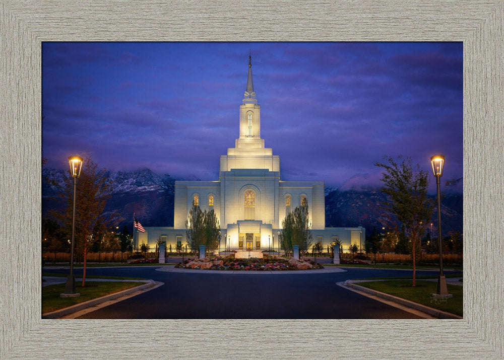 Orem Temple- With Eye Single to the Glory of God  - framed giclee canvas