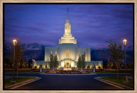 Orem Temple- With Eye Single to the Glory of God  - framed giclee canvas