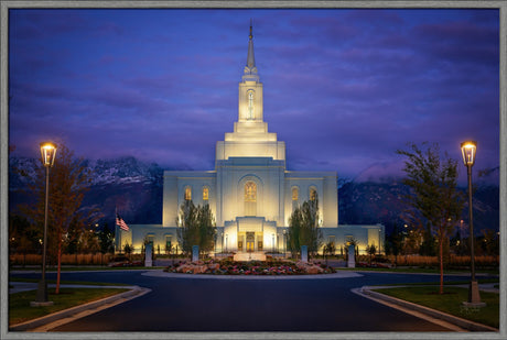 Orem Temple- With Eye Single to the Glory of God  - framed giclee canvas