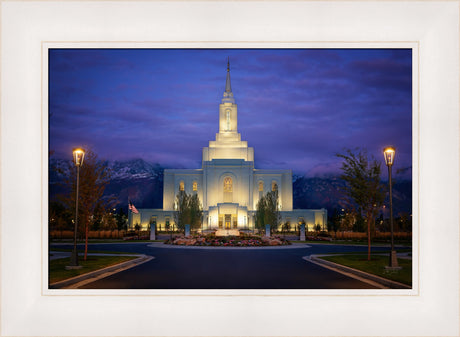 Orem Temple- With Eye Single to the Glory of God  - framed giclee canvas