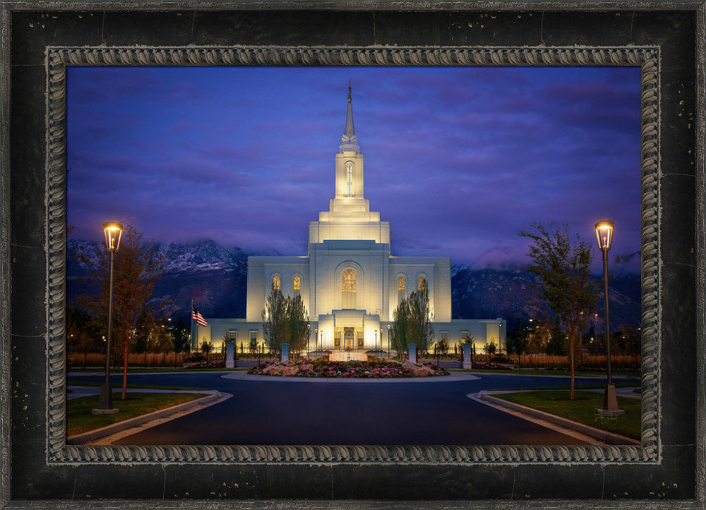 Orem Temple- With Eye Single to the Glory of God  - framed giclee canvas