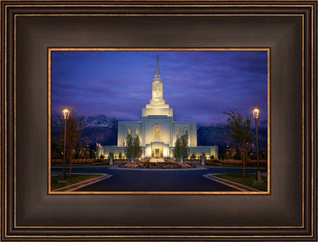 Orem Temple- With Eye Single to the Glory of God  - framed giclee canvas