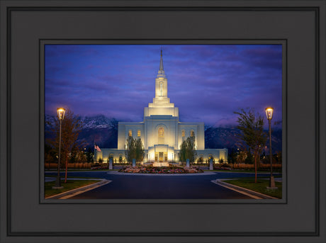 Orem Temple- With Eye Single to the Glory of God  - framed giclee canvas