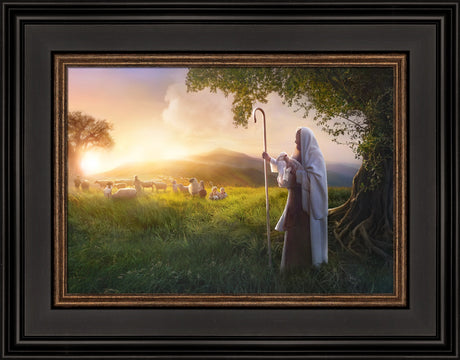 Beautiful Upon the Mount - framed giclee canvas