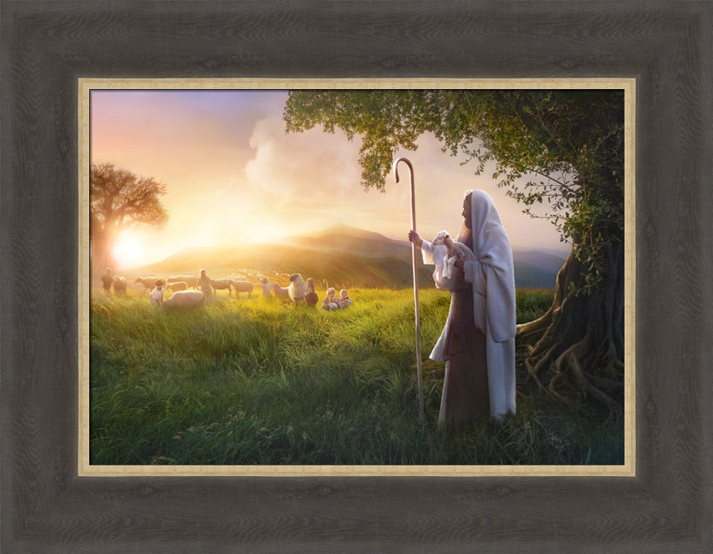 Beautiful Upon the Mount - framed giclee canvas