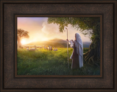 Beautiful Upon the Mount - framed giclee canvas