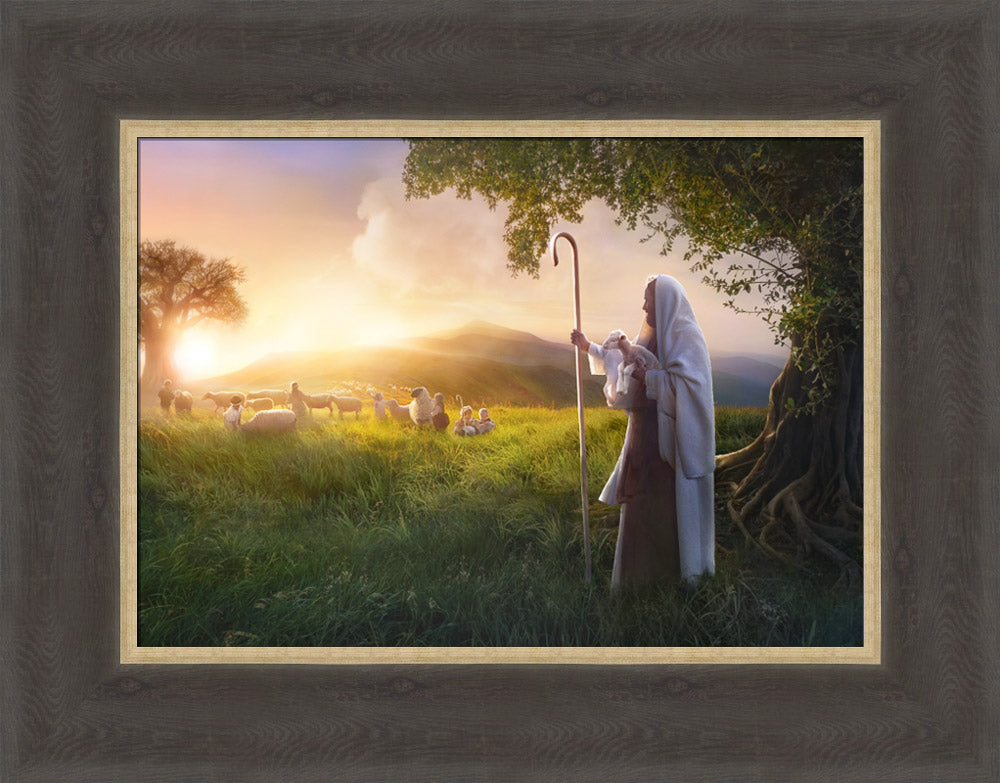 Beautiful Upon the Mount - framed giclee canvas