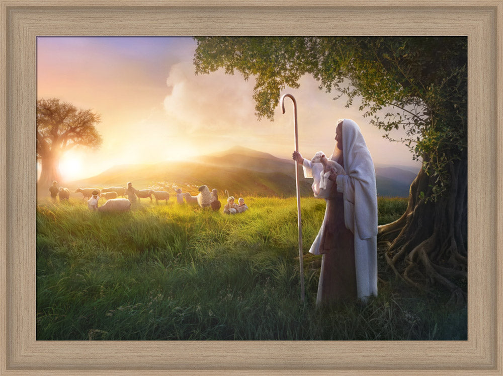 Beautiful Upon the Mount - framed giclee canvas