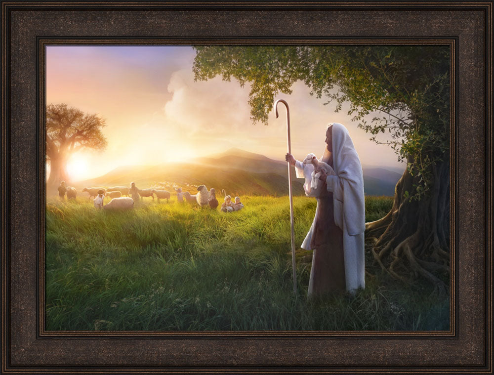 Beautiful Upon the Mount - framed giclee canvas