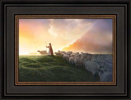 Greener Pastures - framed giclee canvas