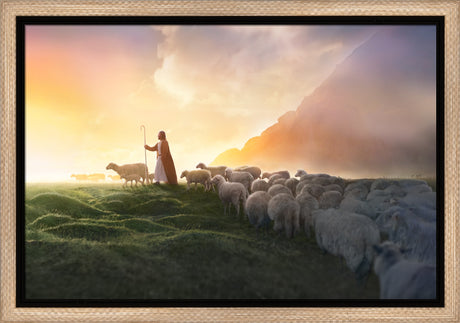 Greener Pastures - framed giclee canvas