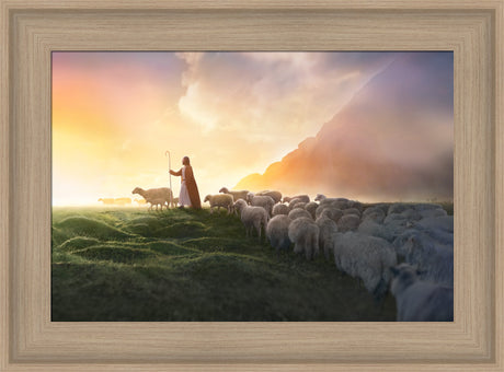 Greener Pastures - framed giclee canvas