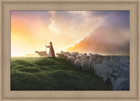 Greener Pastures - framed giclee canvas